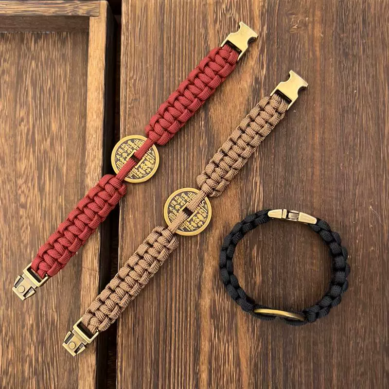 Brass Square Hole Shan Gui Money Bracelet